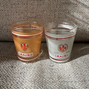 Lot of 2 Kalik Logo Glass Set